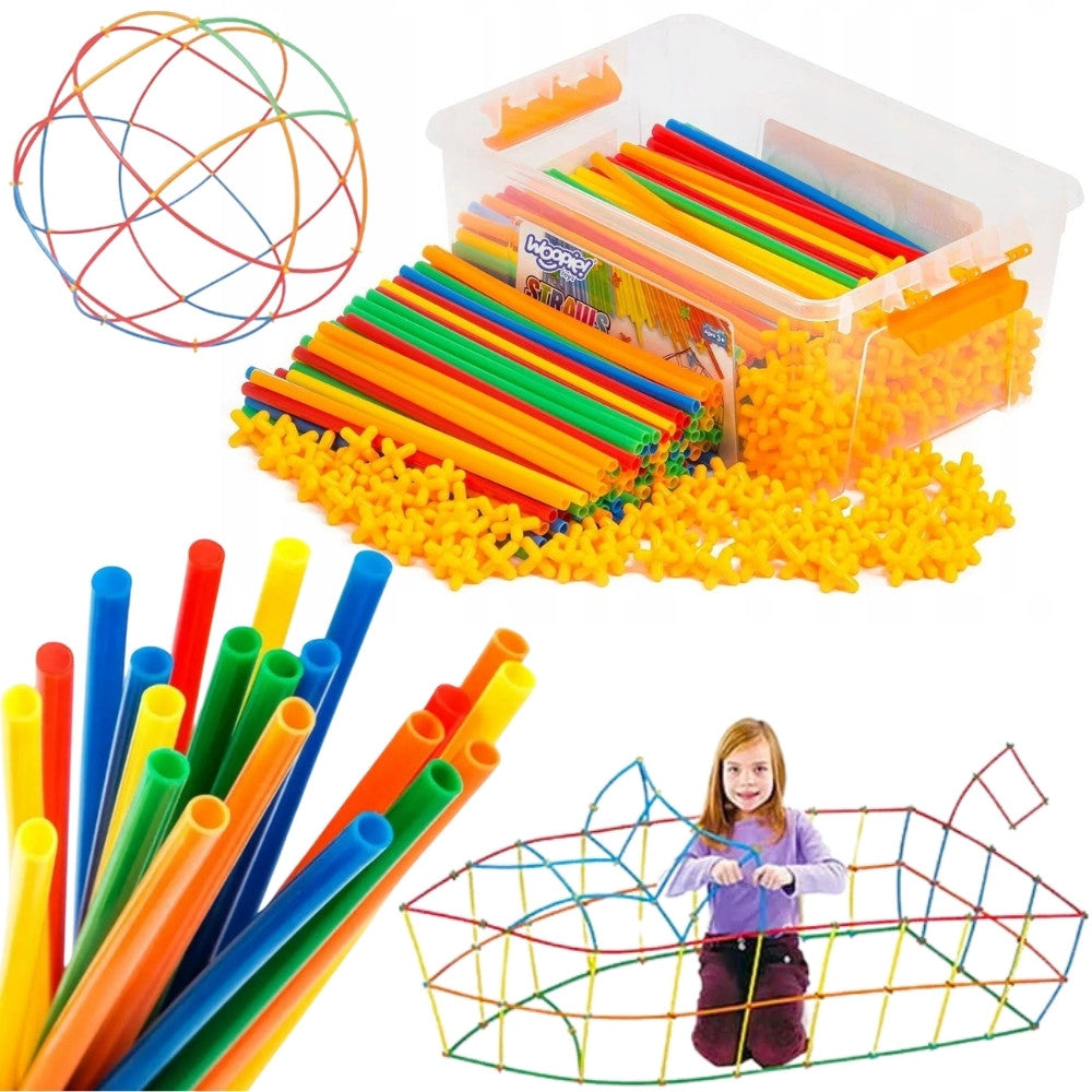 Woopie building straws and connectors set, 800 pieces
