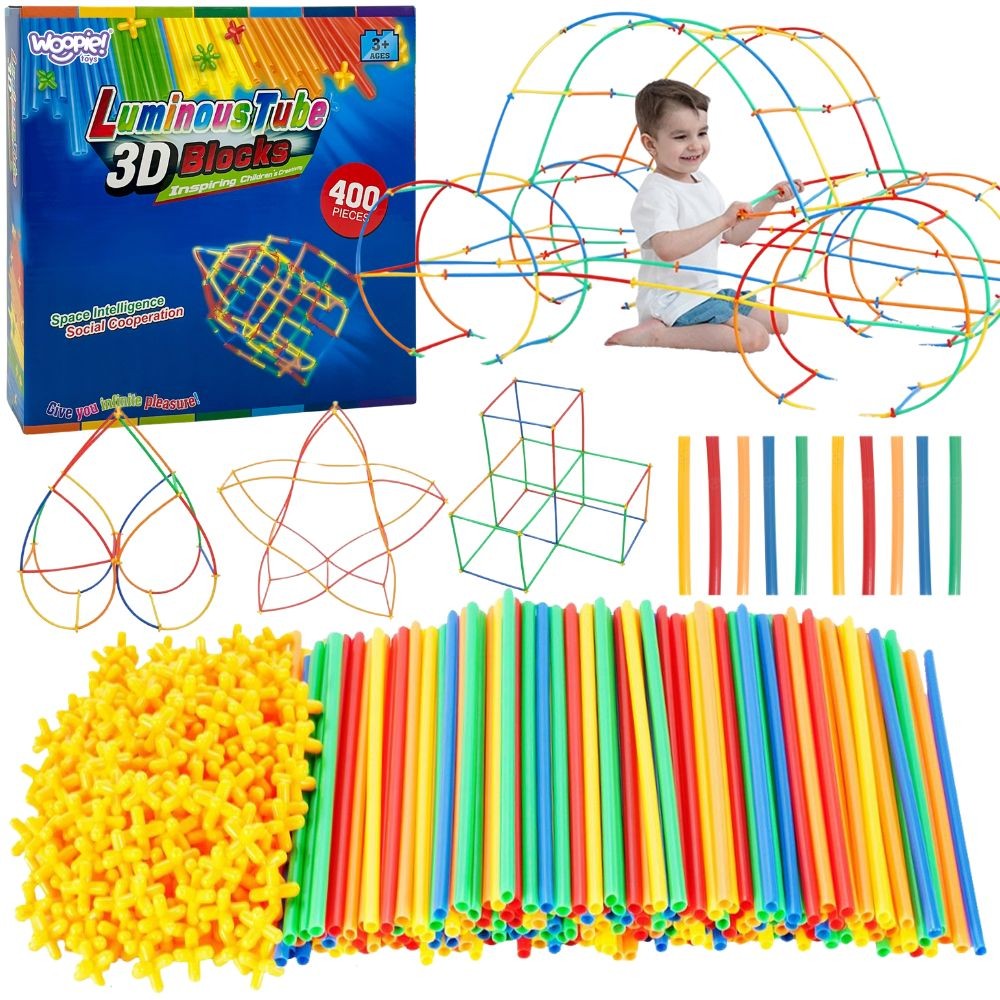 Woopie Glow in the Dark Building Straws, 400 pcs