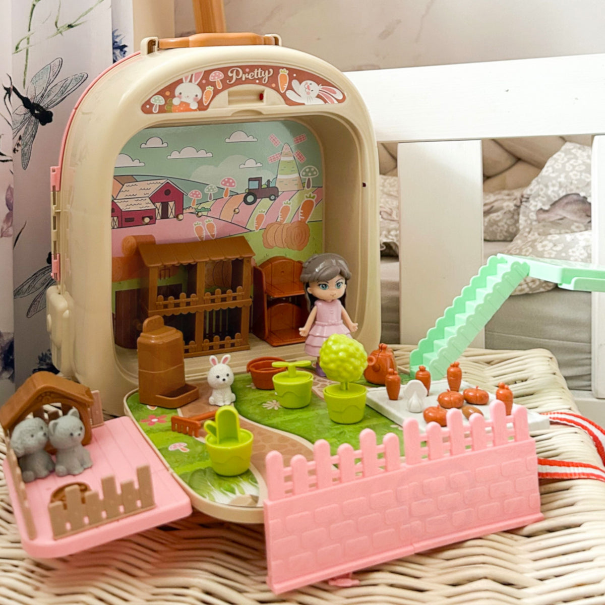 Bunny figure and accessories from the play set