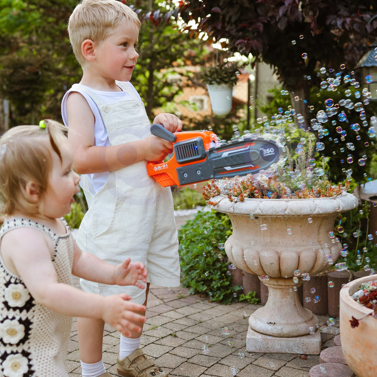 Woopie motorzāģa burbuļu pistole – burbuļu šķidruma pudeles