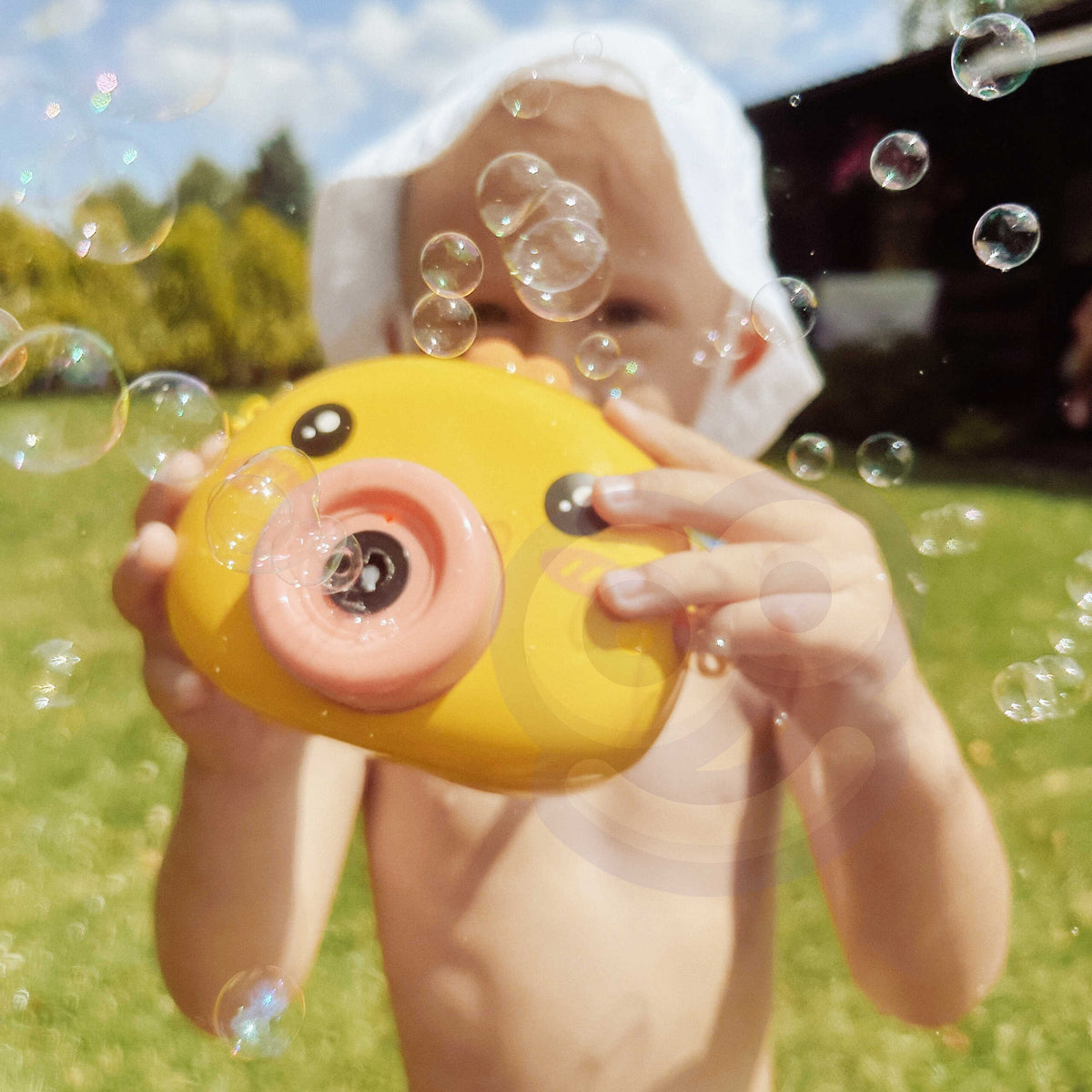 Woopie cālis burbuļu mašīna – burbuļi lido