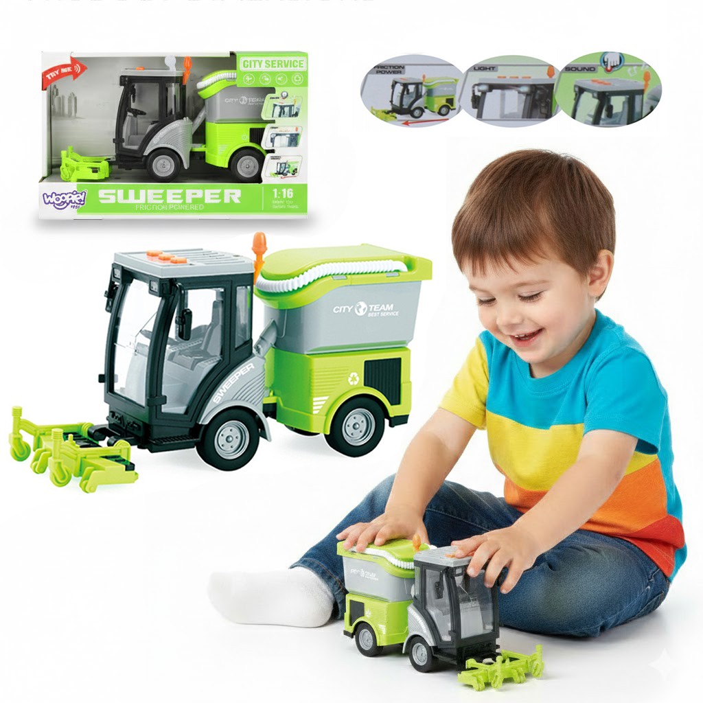 Woopie 1:16 City Street Sweeper with Lights and Sounds