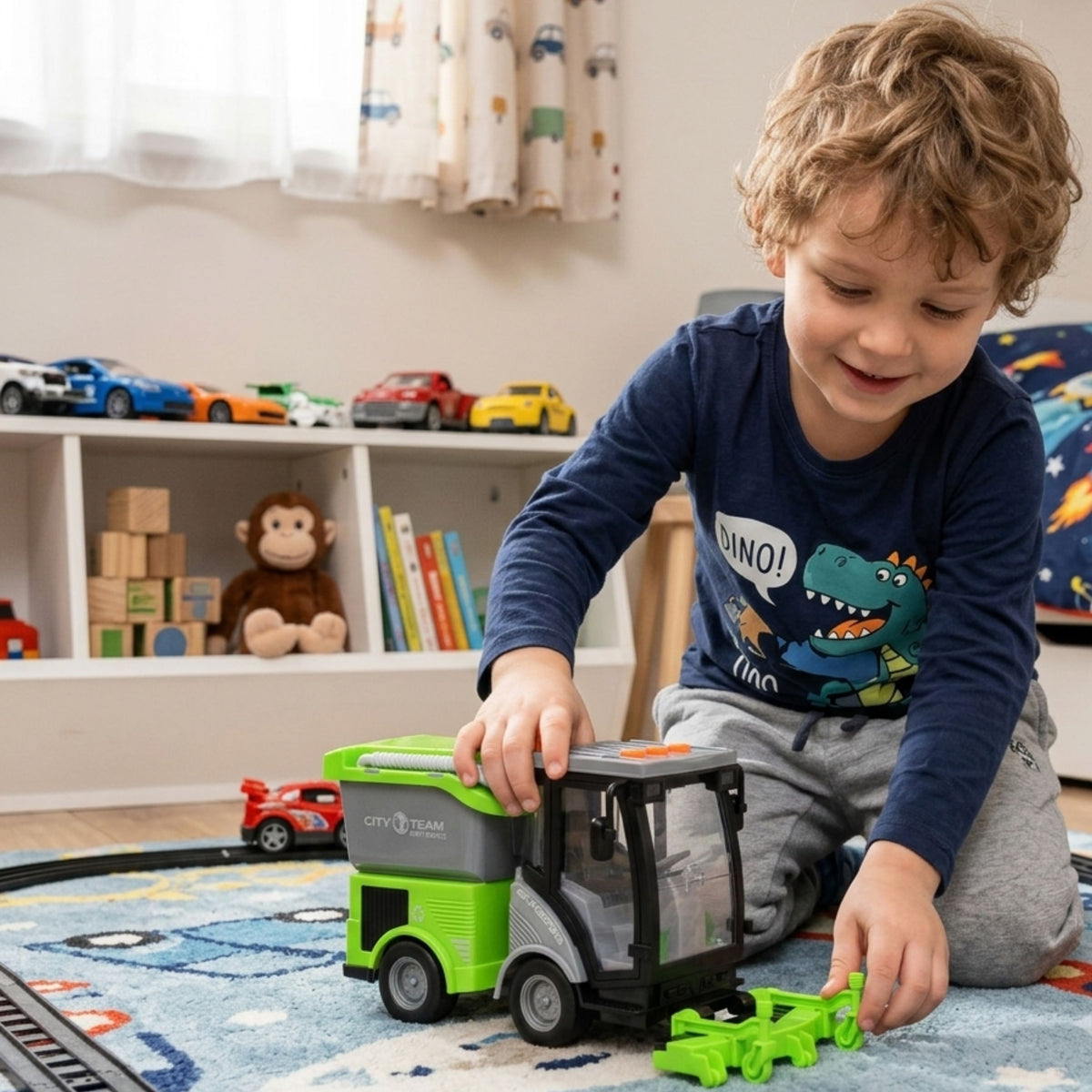 Woopie 1:16 street sweeper – moving sweeping brushes