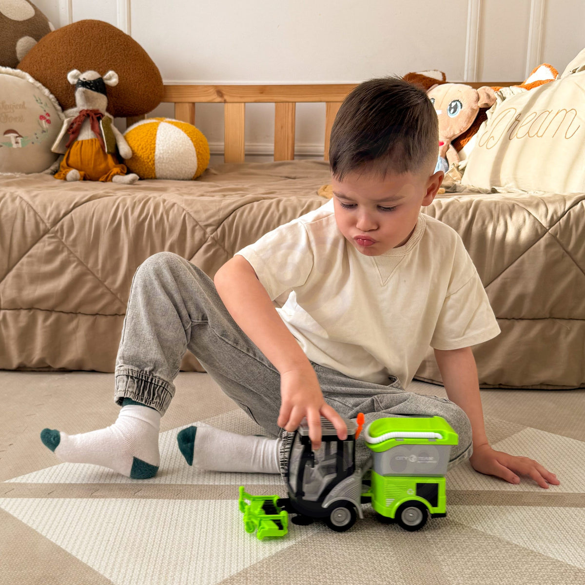 Woopie 1:16 street sweeper – flashing signal lights