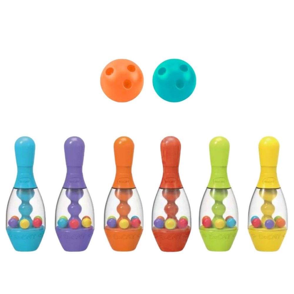 Sensory bowling set in its colourful box