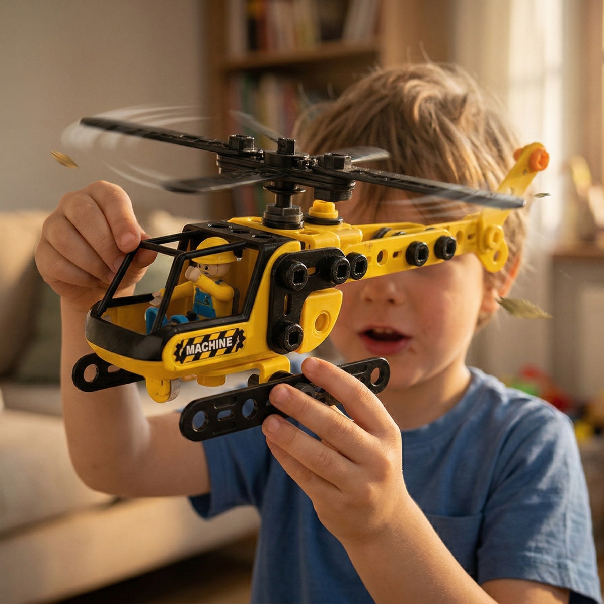Woopie STEAM 6-in-1 construction set – crane built from the set