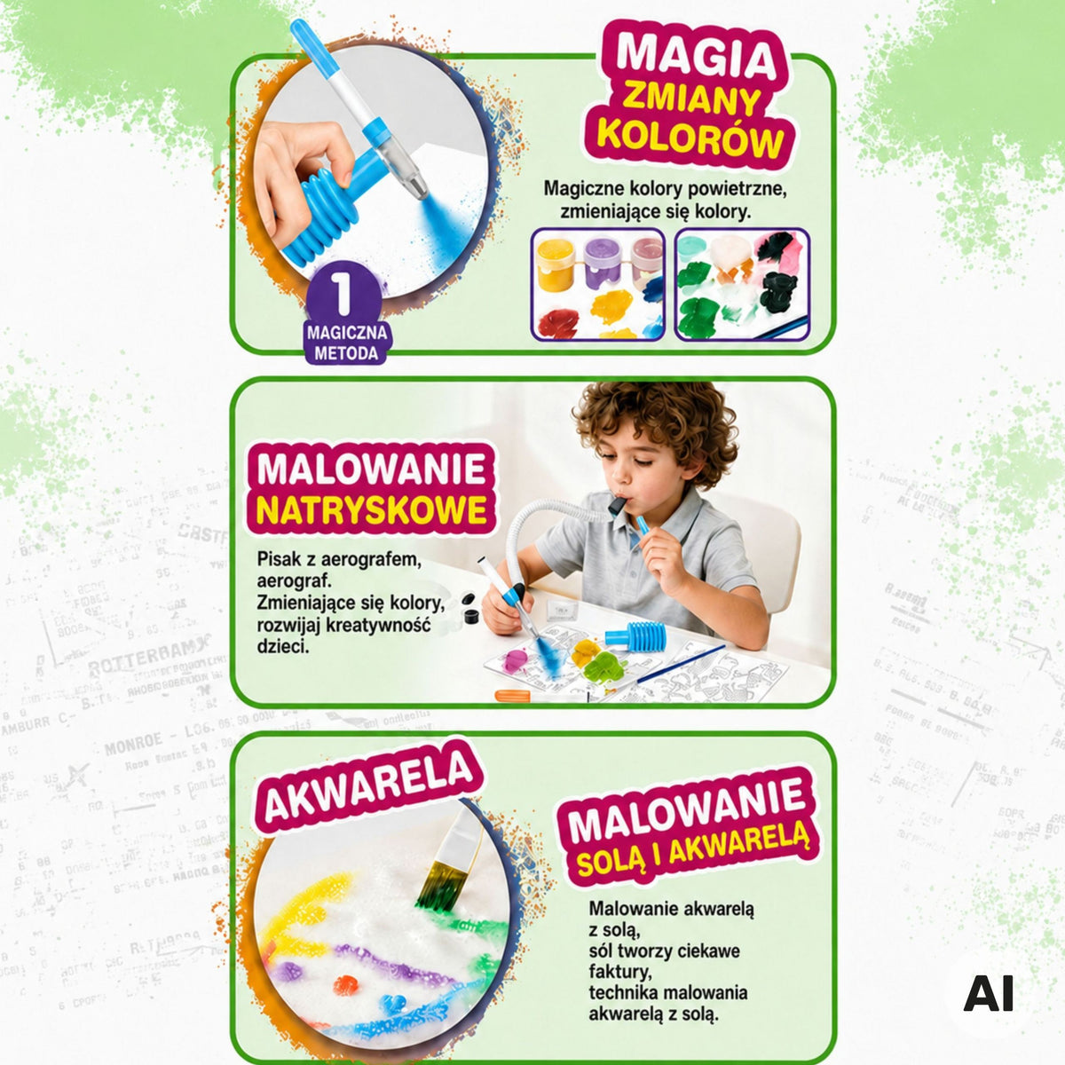 Woopie 3-in-1 painting set – all 42 pieces