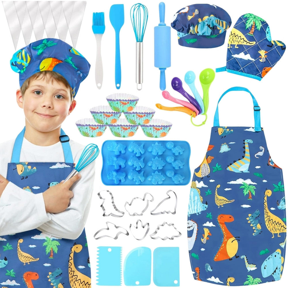 Woopie Dino little chef baking set with apron and hat