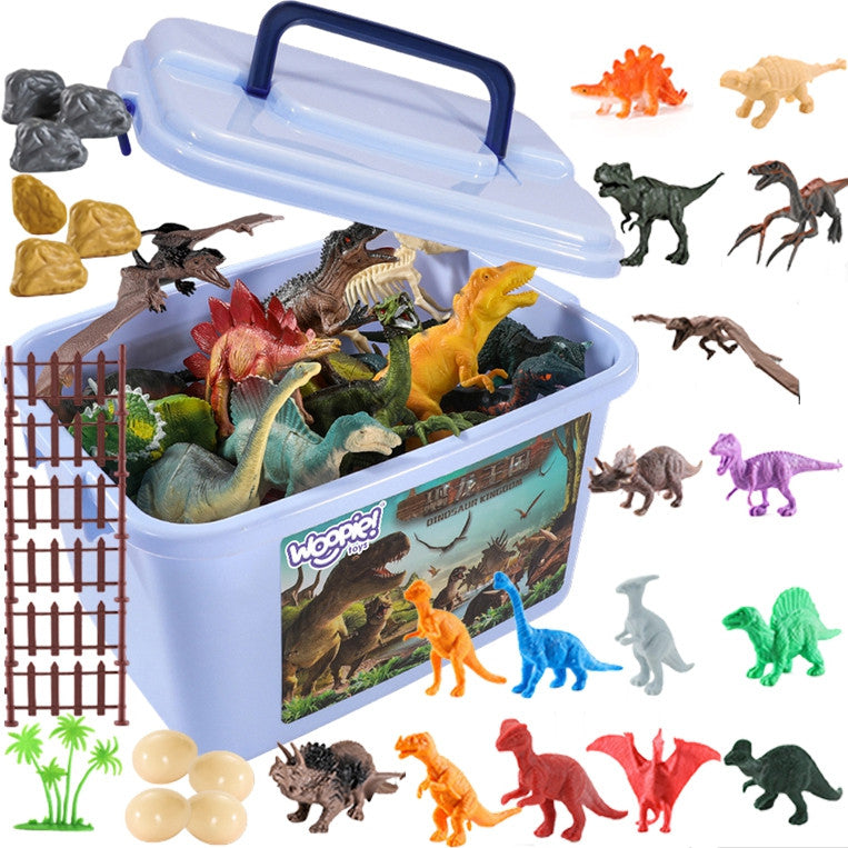 Woopie dinosaur figures set for kids in a bucket, 40 pieces