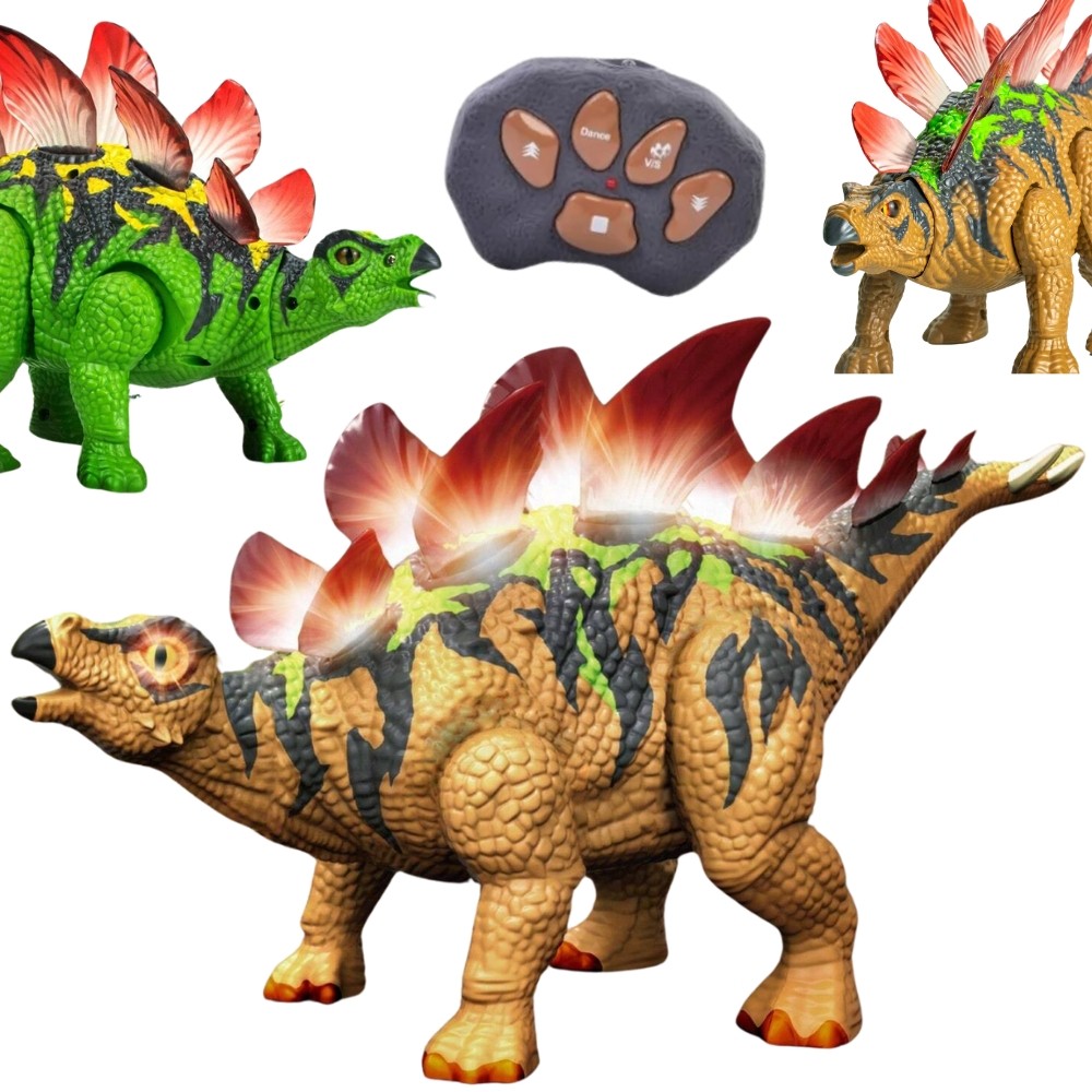 Woopie Remote Control Stegosaurus Robot with Lights and Roar