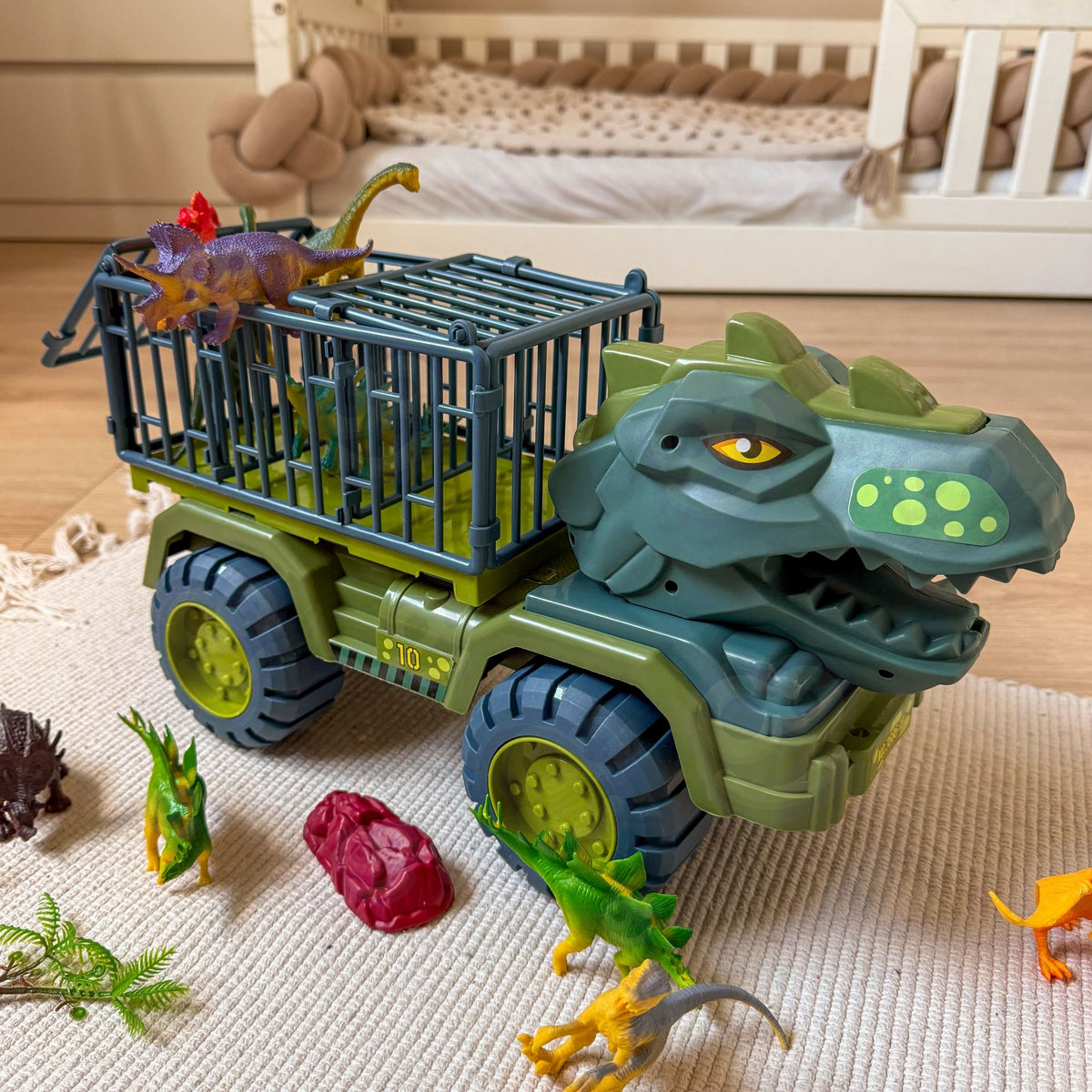 Dinosaur transporter truck set box – Woopie