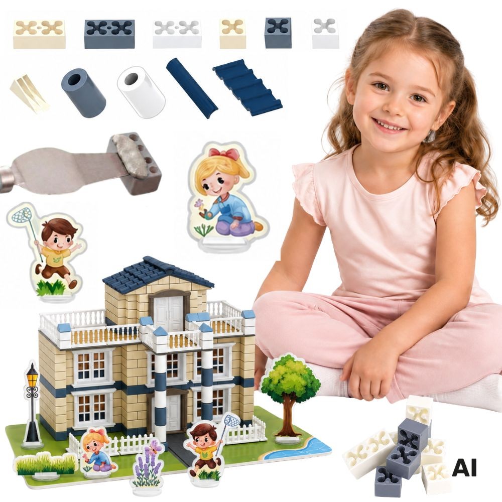Woopie Dream Mansion Mini Brick Kit, 603 pcs