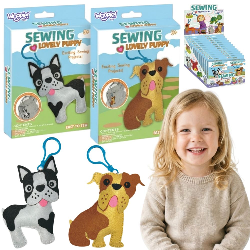 Woopie DIY Felt Puppy Keyring Sewing Kit for Kids