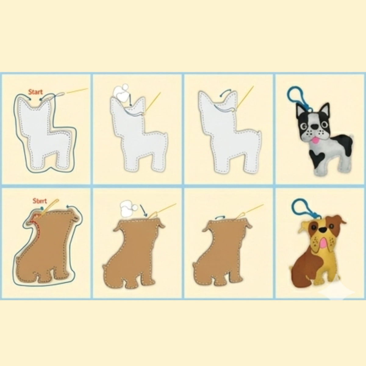 Woopie felt puppy sewing kit – threads and needles