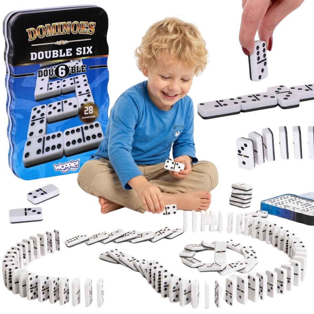 Woopie classic dominoes for kids and families, 28 tiles