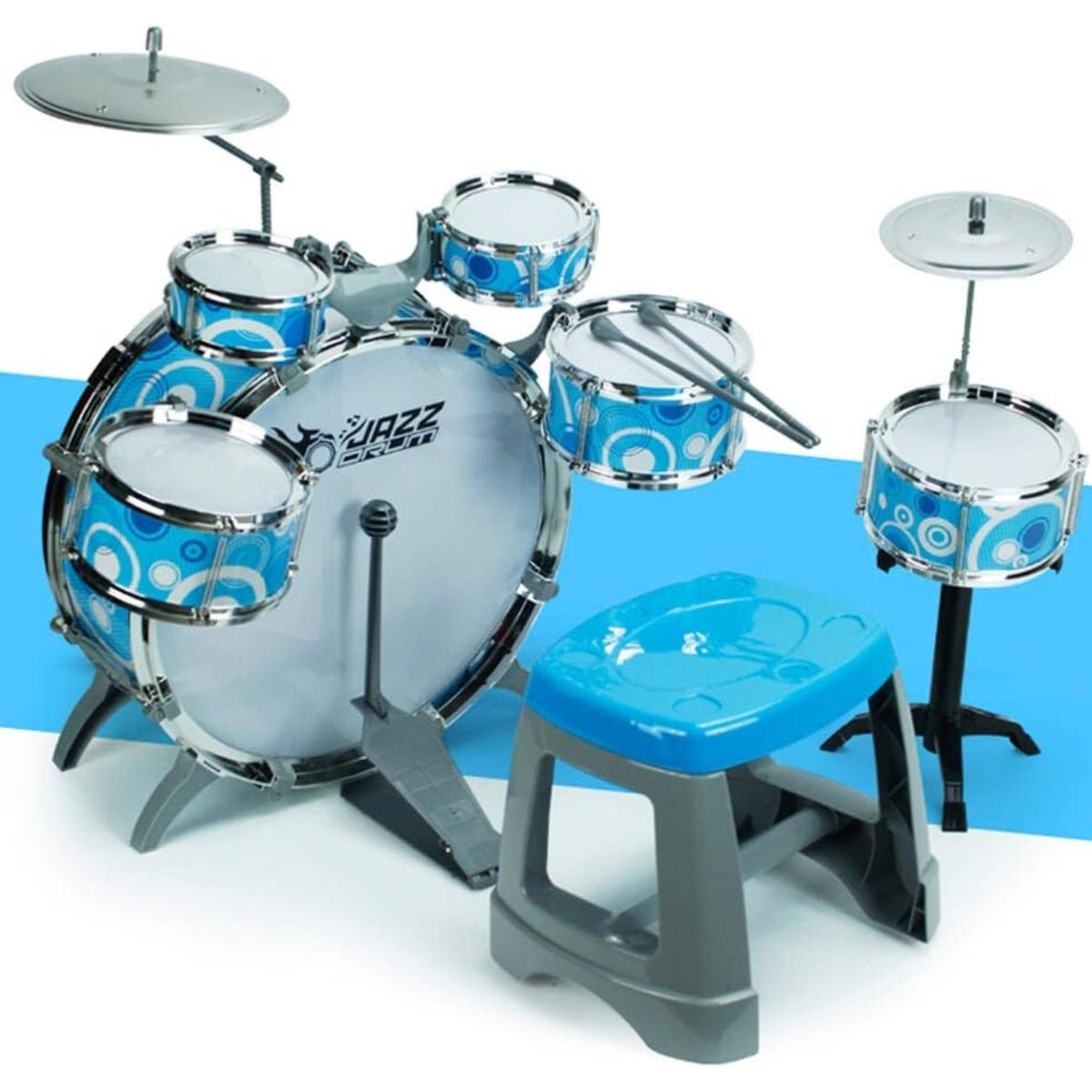 Blue kids drum kit box – Woopie for ages 3+