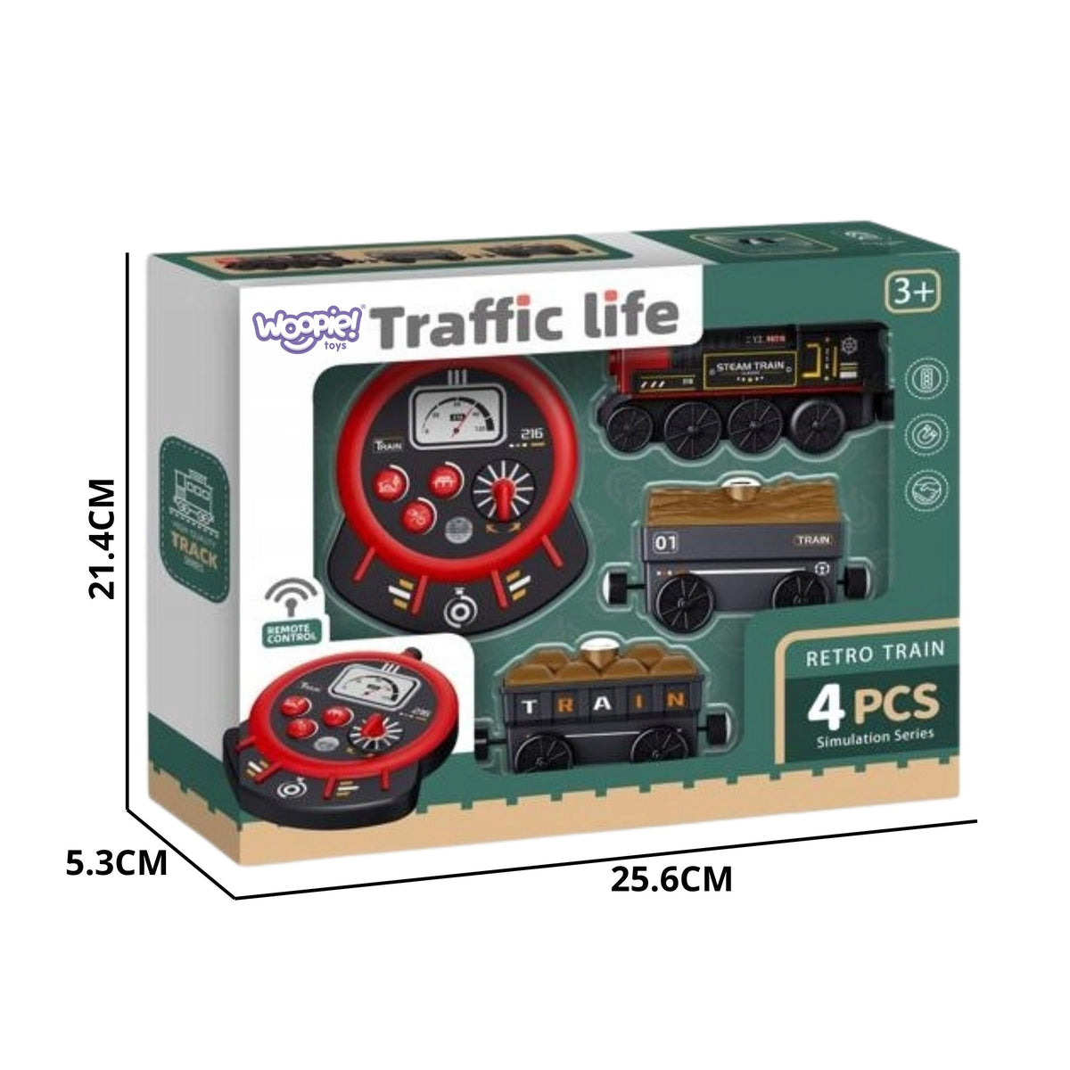 Woopie tālvadības retro vilciens – vagons ar ogļu imitāciju