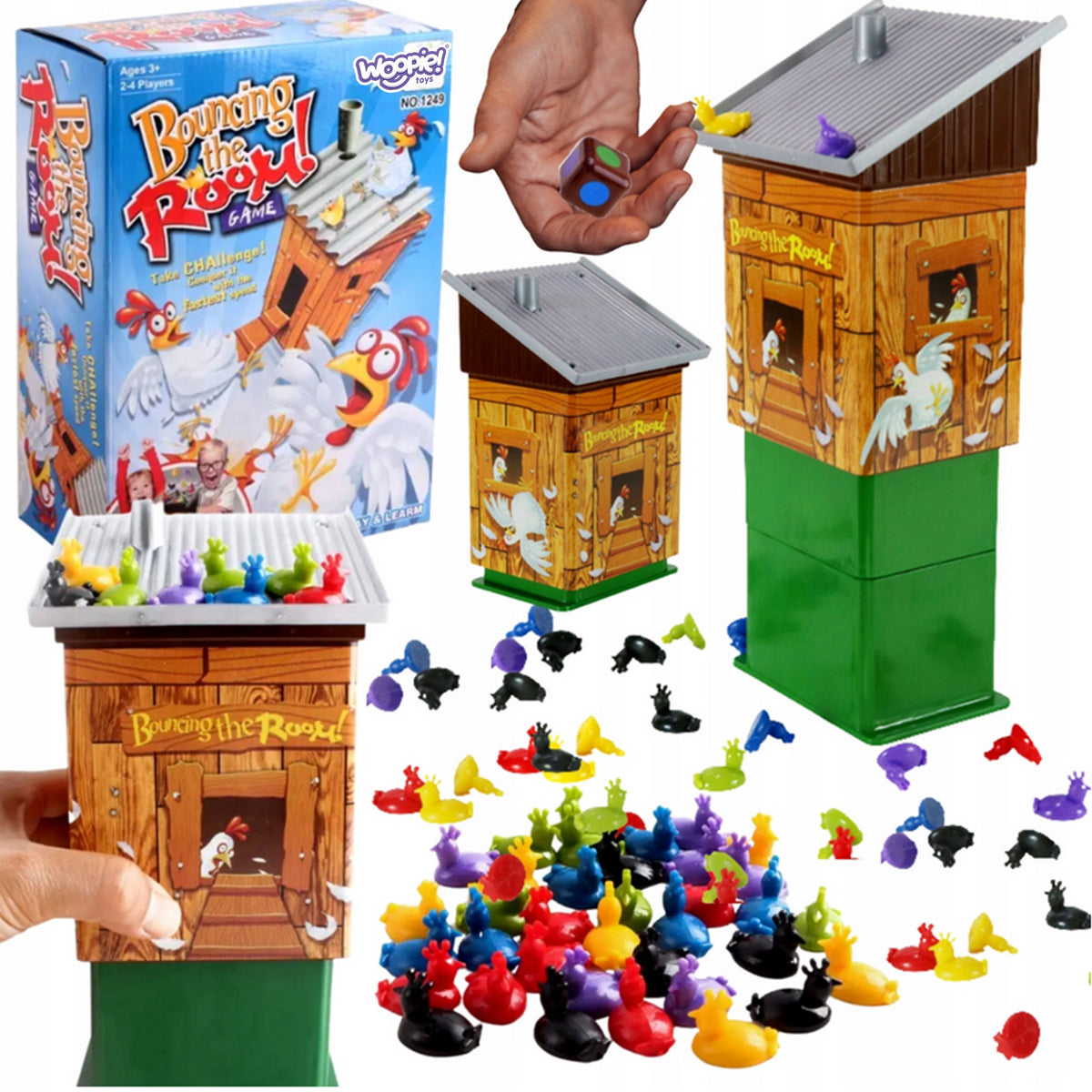 Woopie Exploding Chicken Coop family skill game