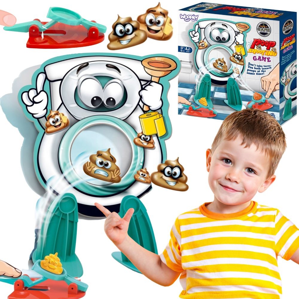 Woopie Poop Shot toilet launcher family game for 2 players