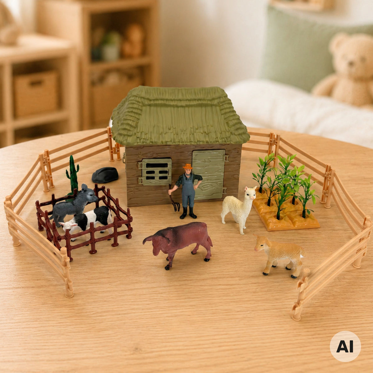 Woopie farm figure set 37 – farmer with pitchfork
