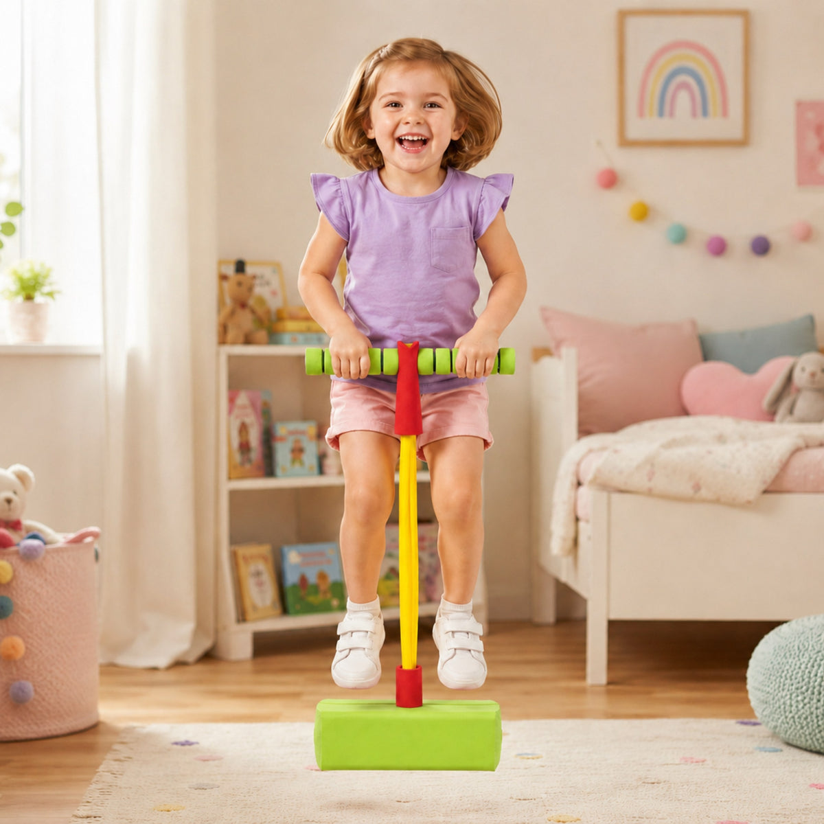 Woopie light-up foam pogo jumper – adjustable elastic cords
