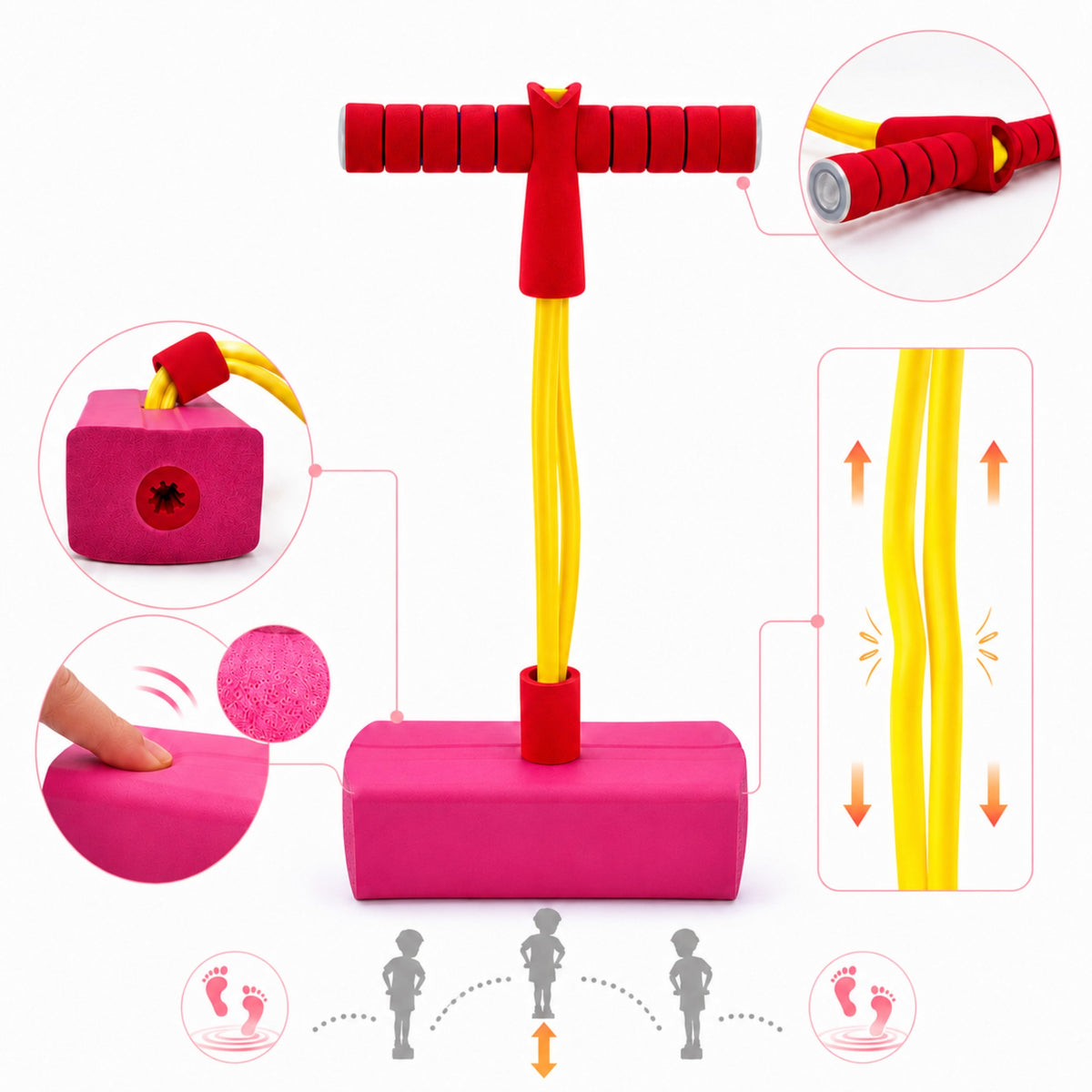 Woopie foam pogo jumper – non-slip foam handles