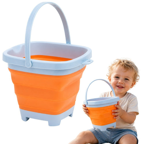 Woopie Folding Silicone Sand Bucket 3 L, Orange