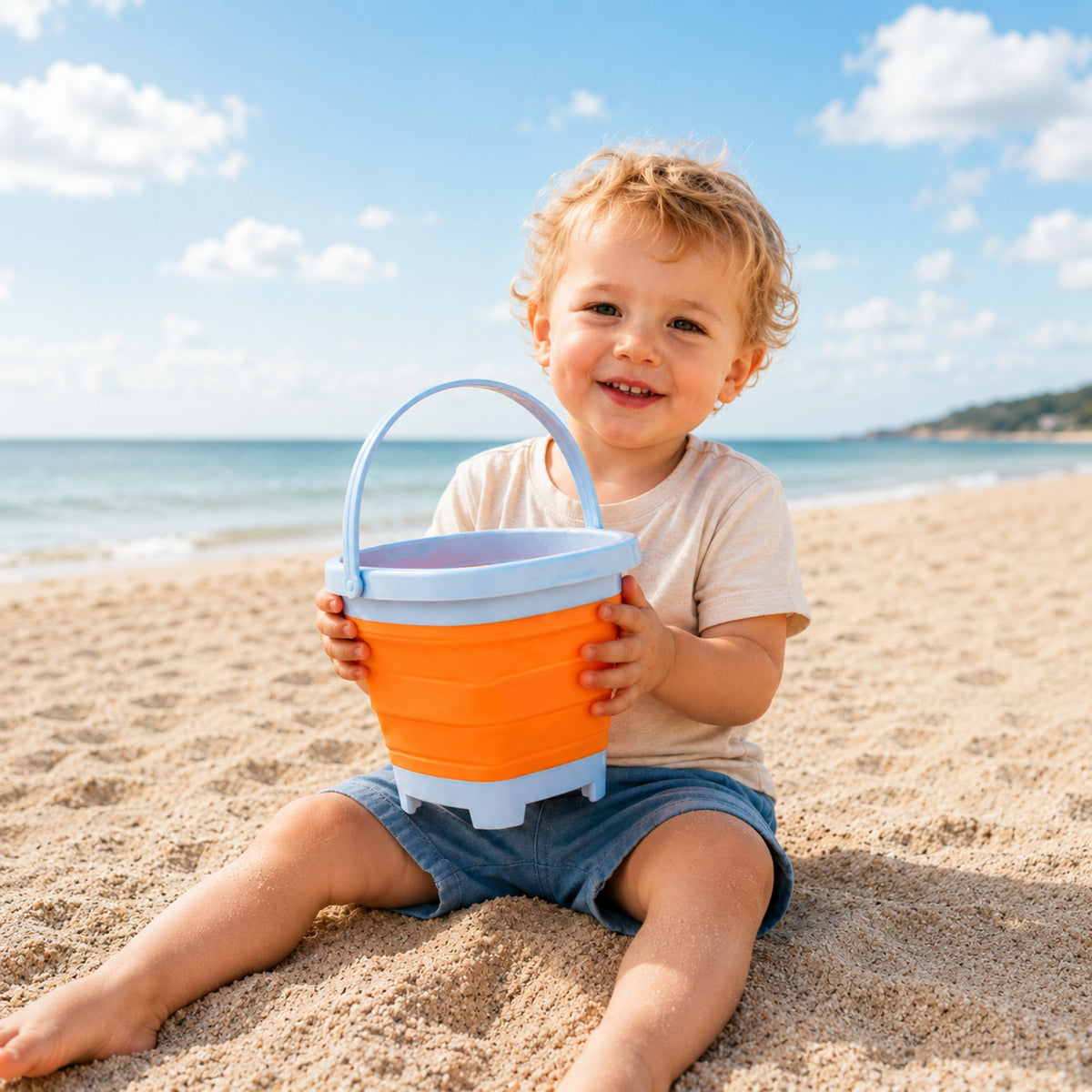 Woopie folding bucket orange – folded bucket