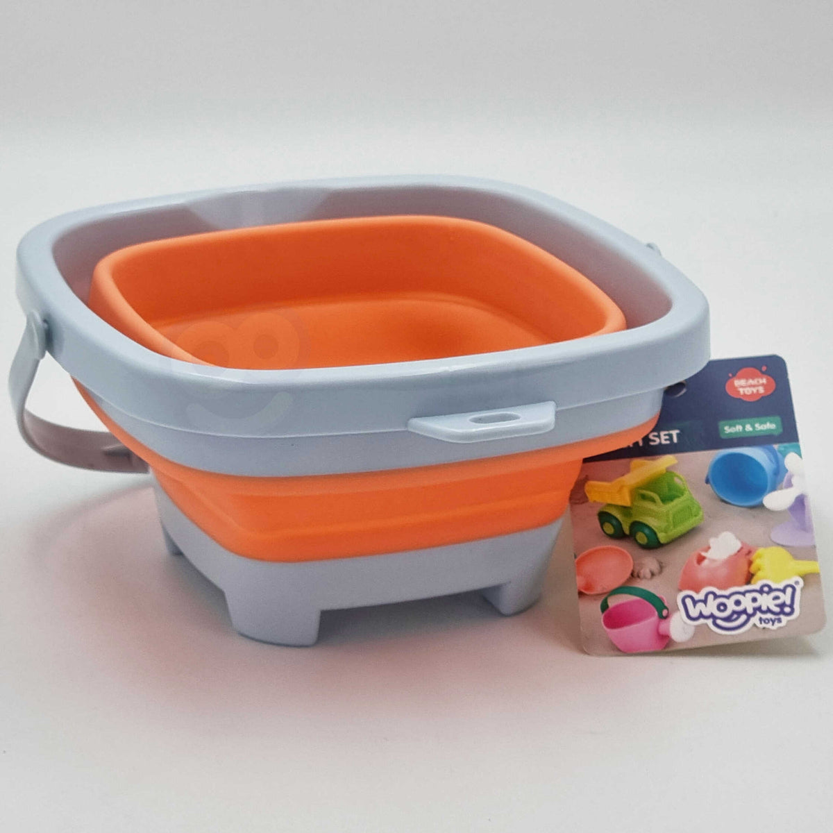 Woopie folding bucket orange – bucket on the beach