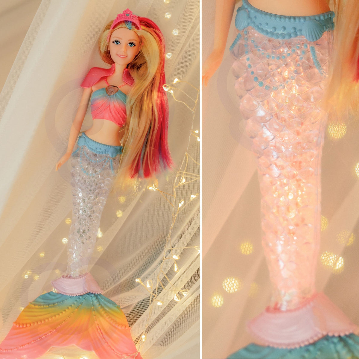 Woopie Gina mermaid doll – fish, seahorse and octopus friends