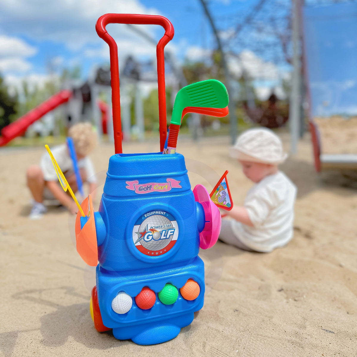 Woopie kids' golf set – caddy with clubs on wheels