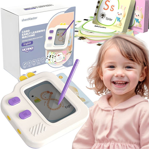Woopie LCD zīmēšanas planšete ar angļu kartītēm, 120 gab.