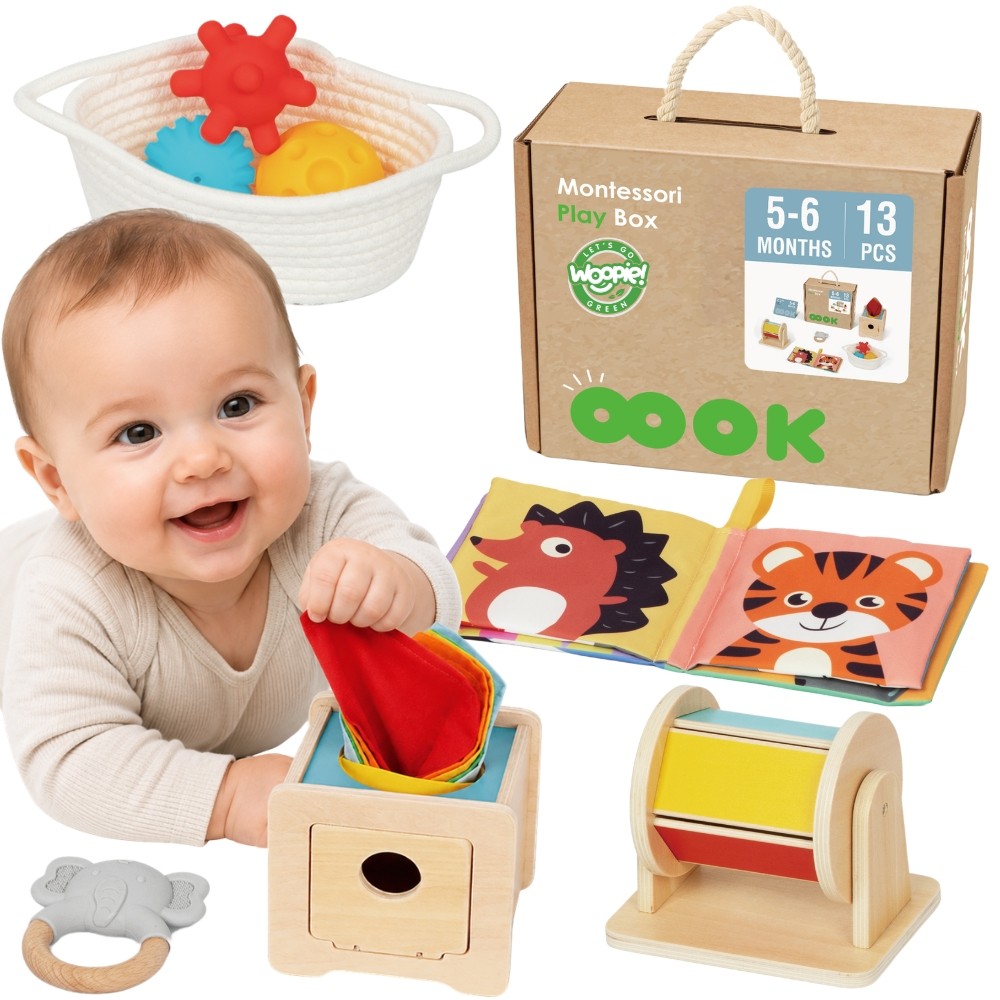 Woopie GREEN Montessori Sensory Box XXL for 5–6 Months
