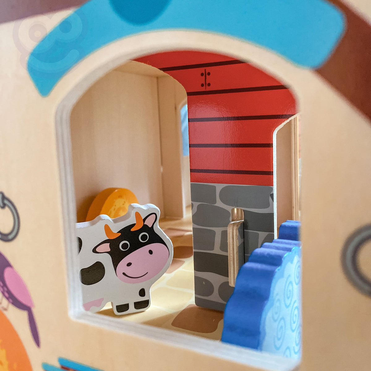 Wooden toy farm – horse, hen, pig, sheep, dog and duck figures