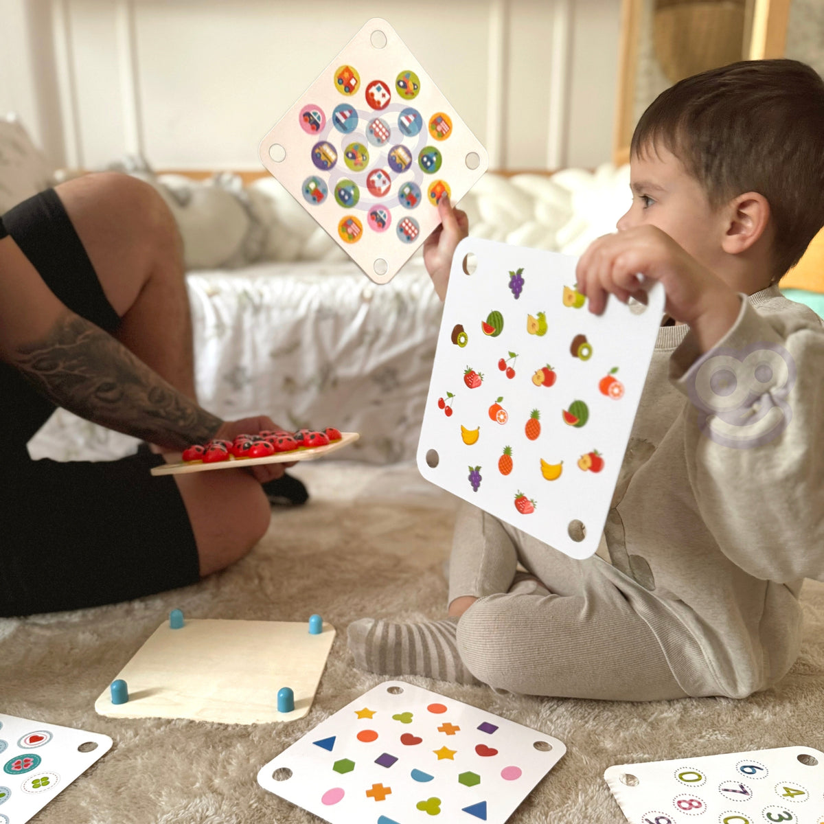 Memory game cards with different themes and levels
