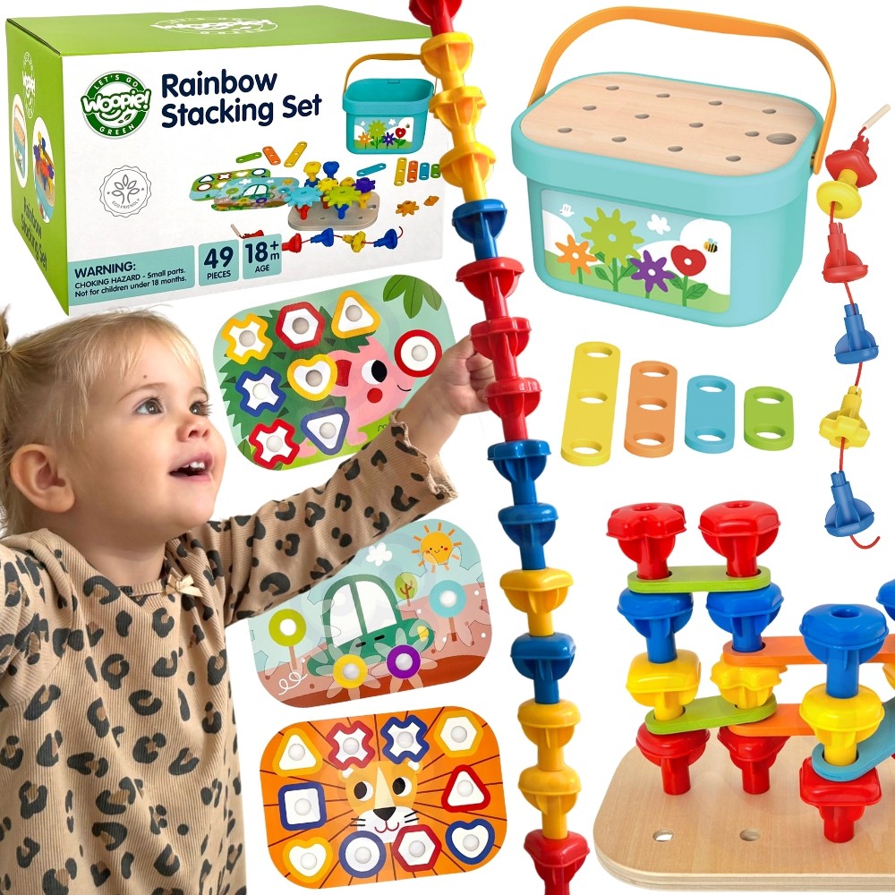 Woopie Green Montessori 12-in-1 wooden activity box, FSC