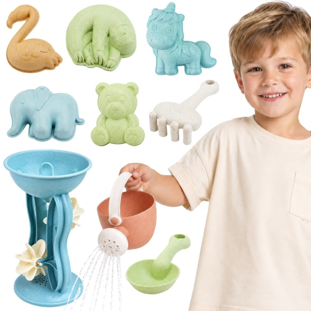 Woopie GREEN Sand Set with Sand Wheel, 10 pcs