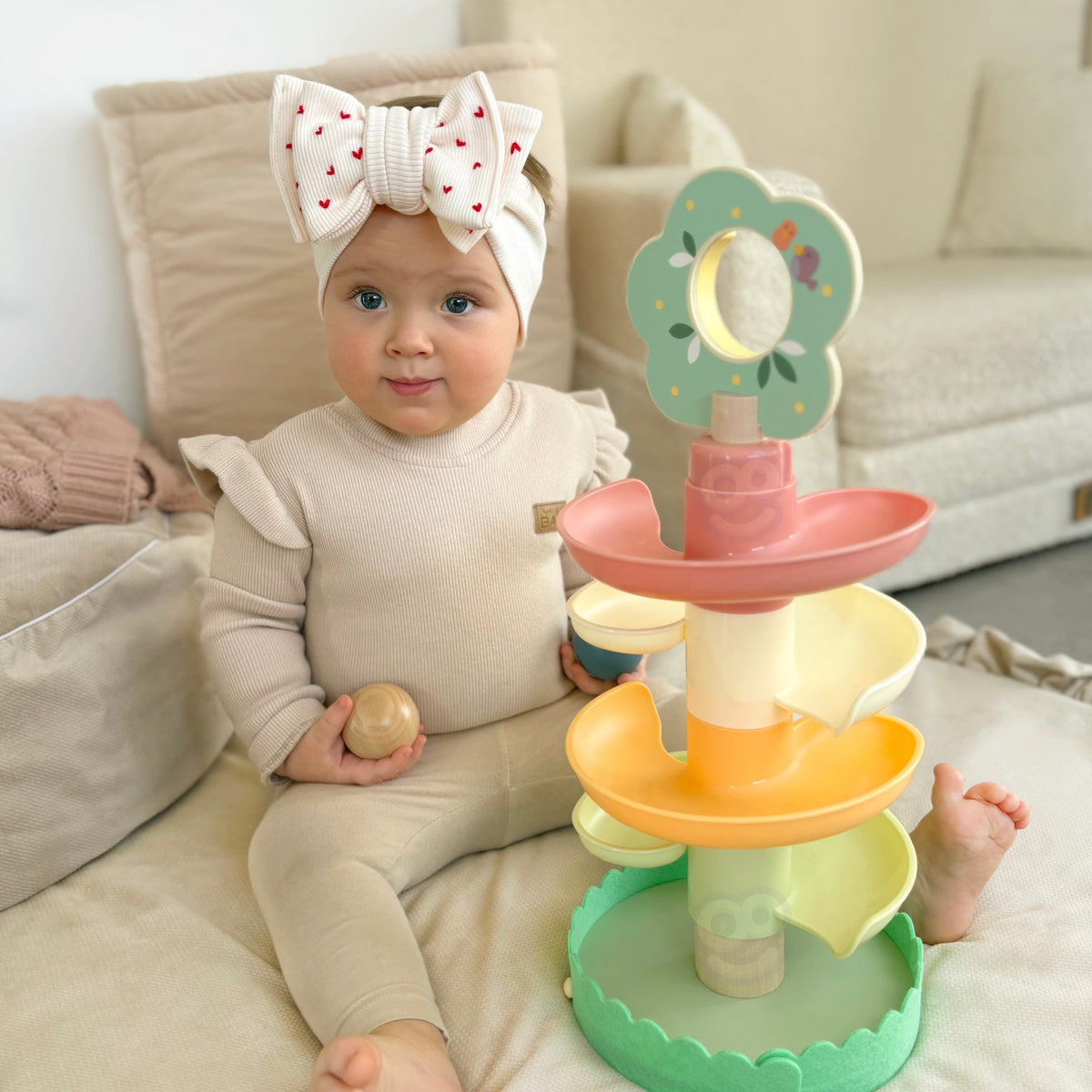 Wooden ball track – sensory toy for toddlers from 18 months