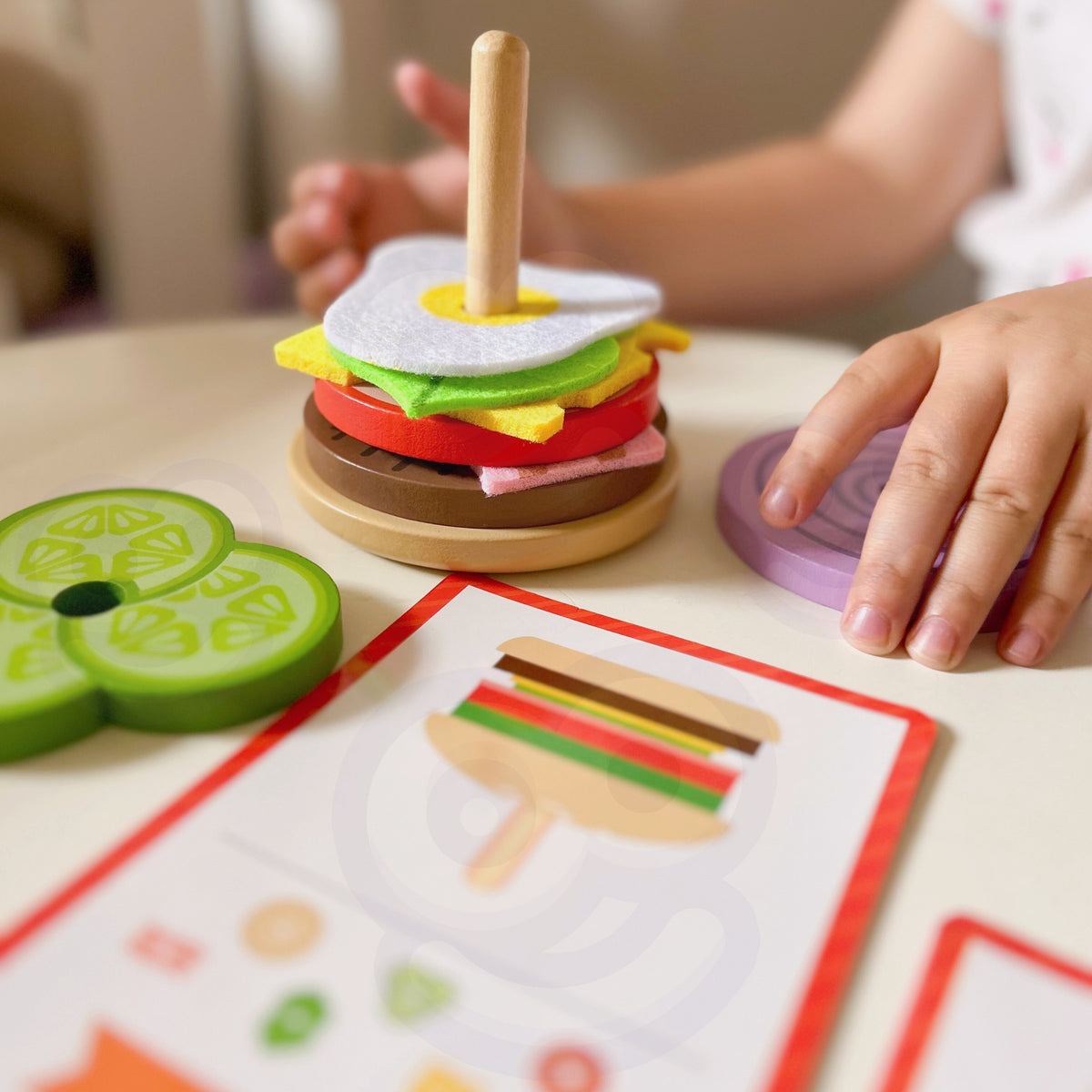 Koka burgeru spēle – 10 burgeru paraugi uz 5 kartītēm