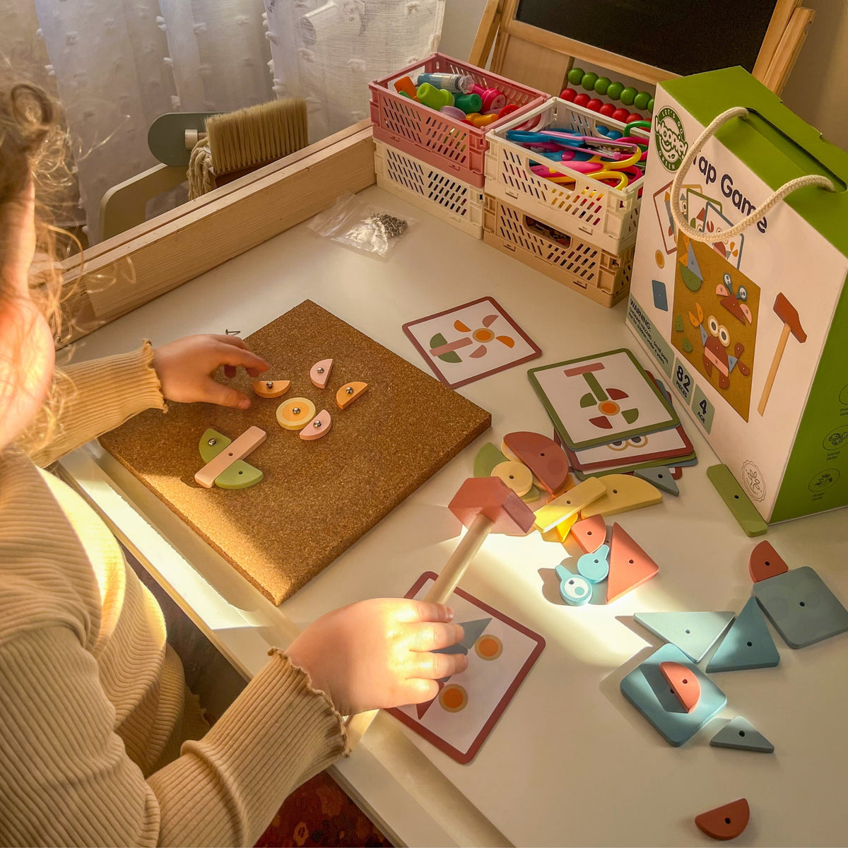Cork board game – creative pattern toy for children aged 4+