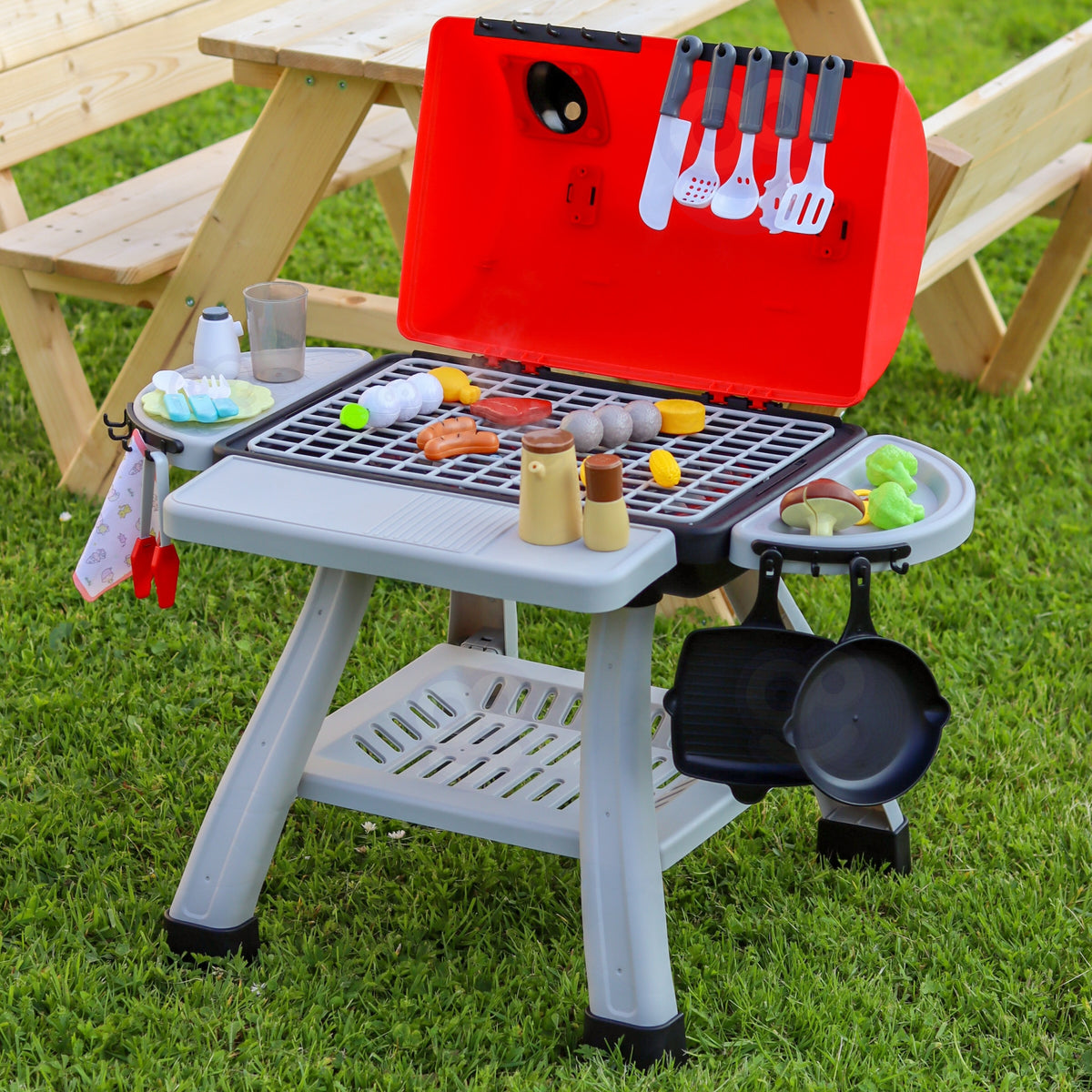Woopie XL grill with lid – vegetables and grilled meats