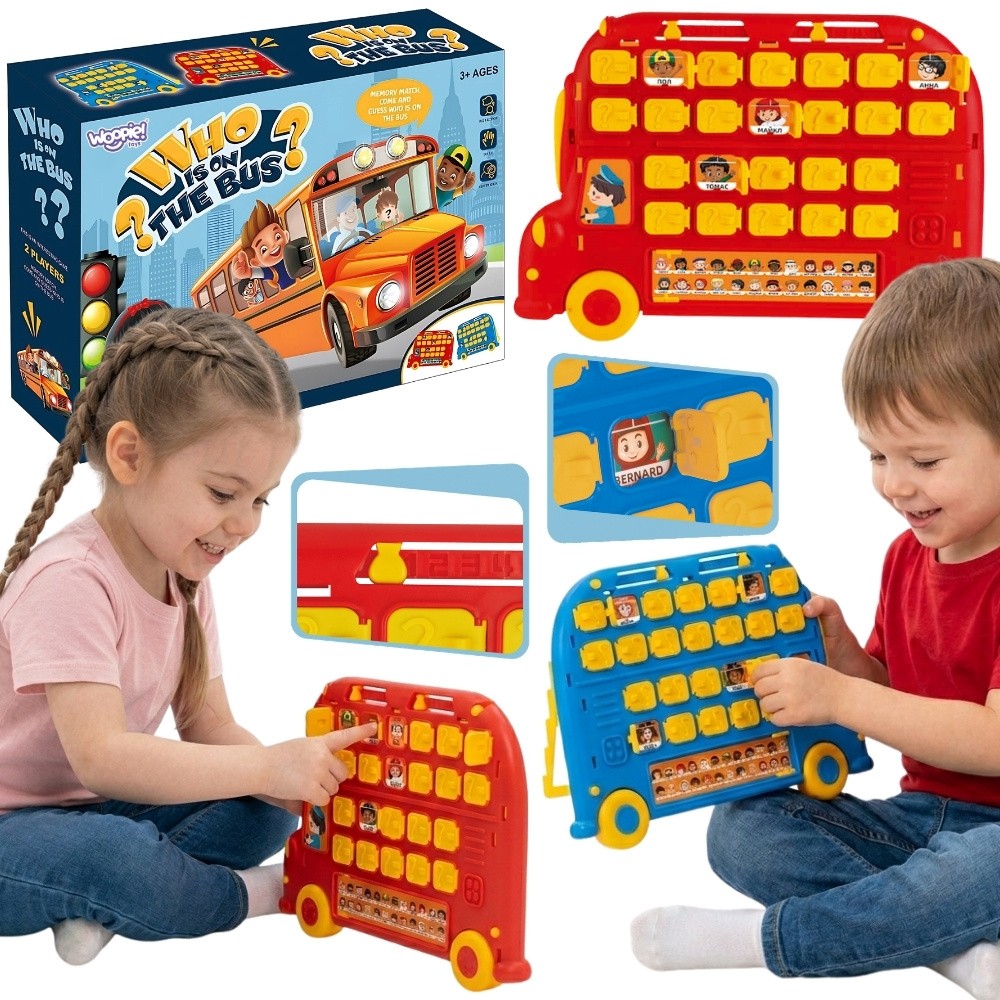 Woopie Guess Who Family Game with Bus Boards