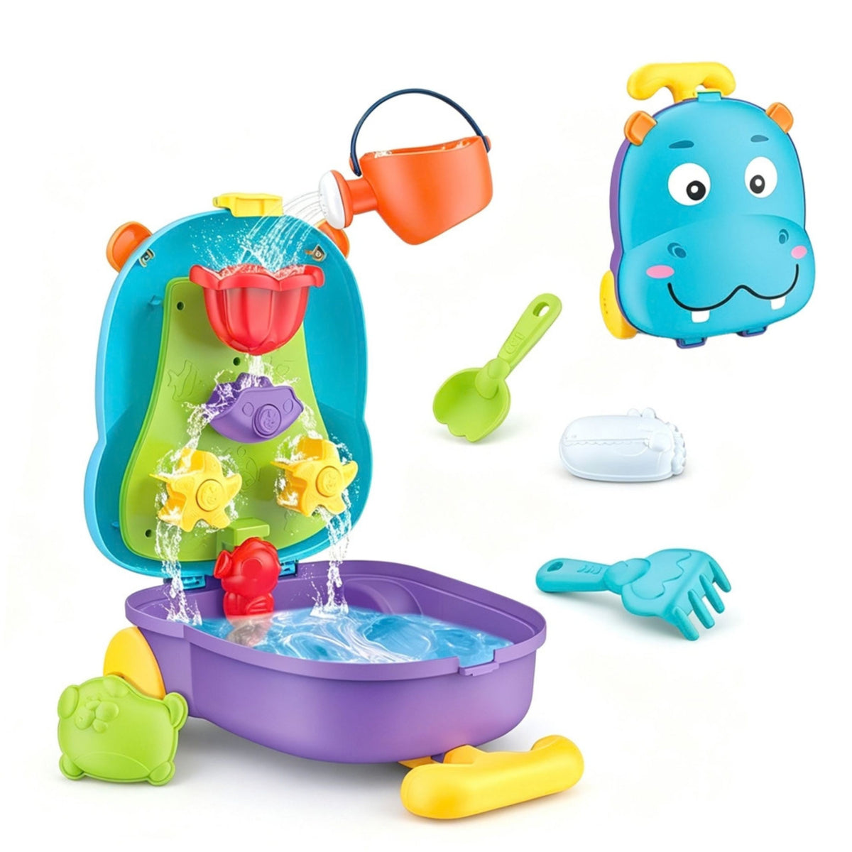 Woopie hippo water case – sand tools for kids