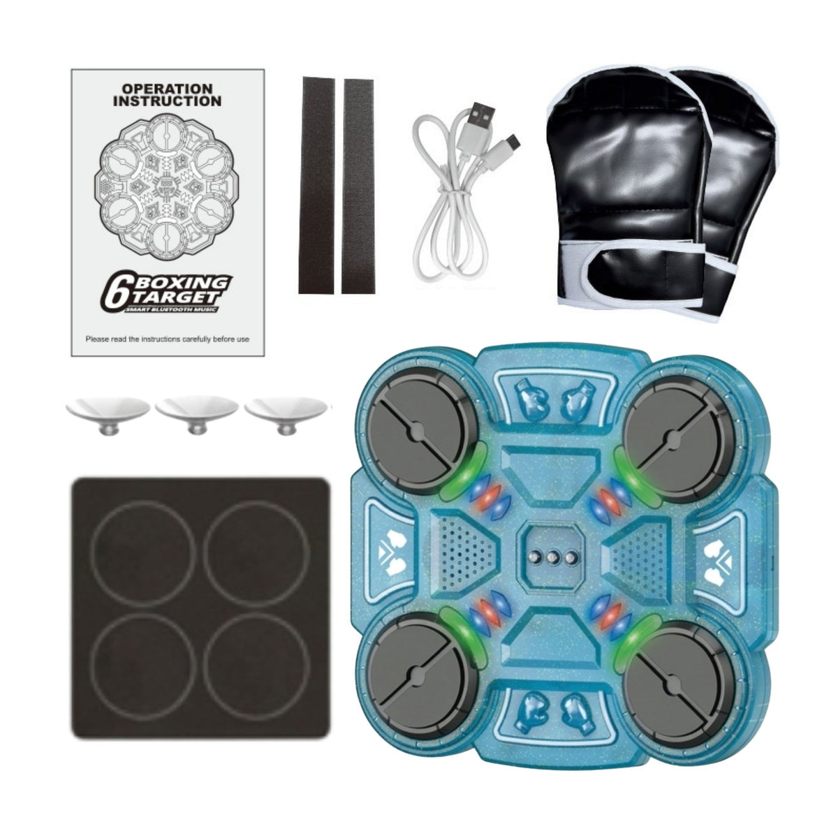Smart boxing target – wall mount with suction cups or velcro