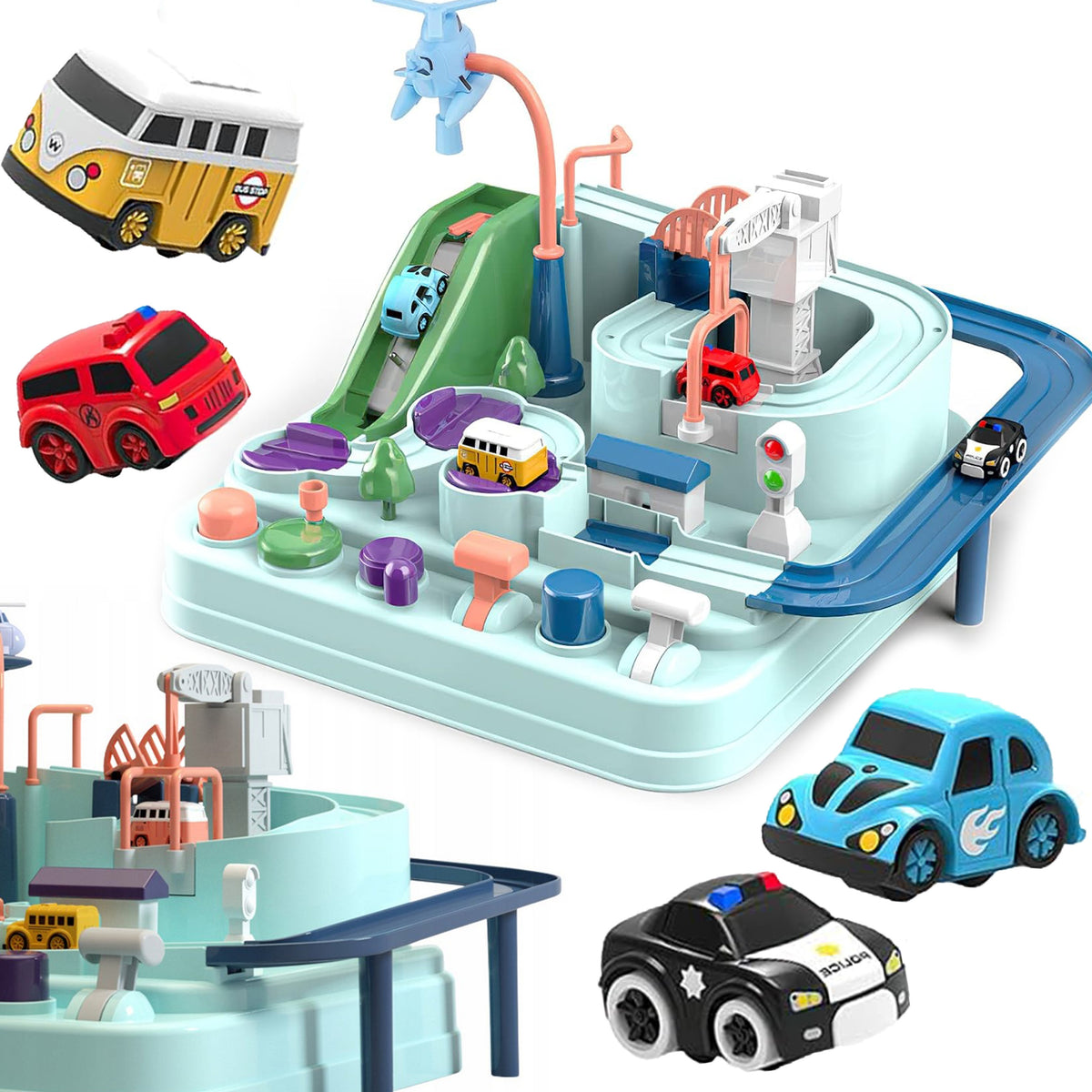 Woopie “Car Adventure” interaktīvā mehāniskā auto trase