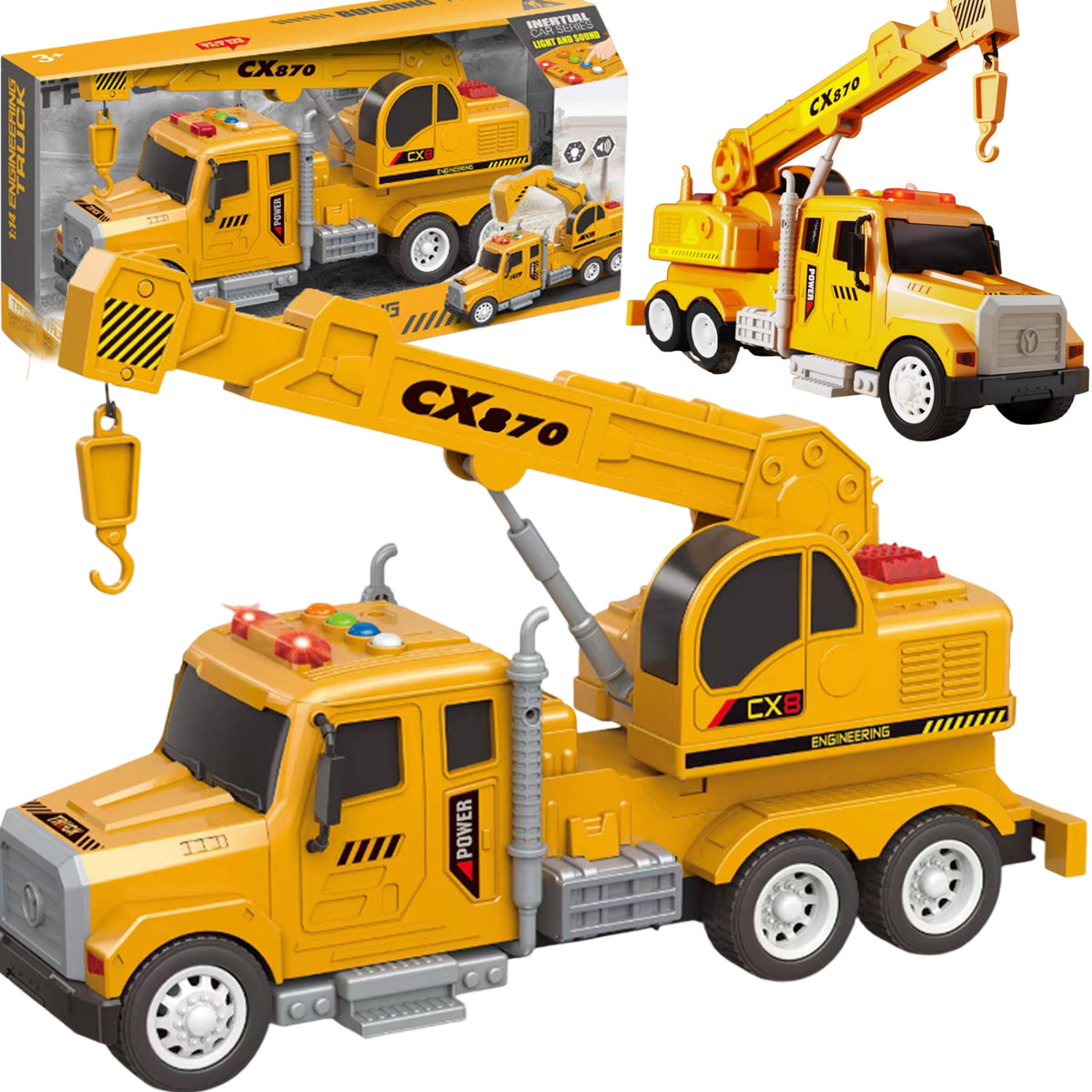 Woopie 1:14 Interactive Crane Truck with Movable Hook