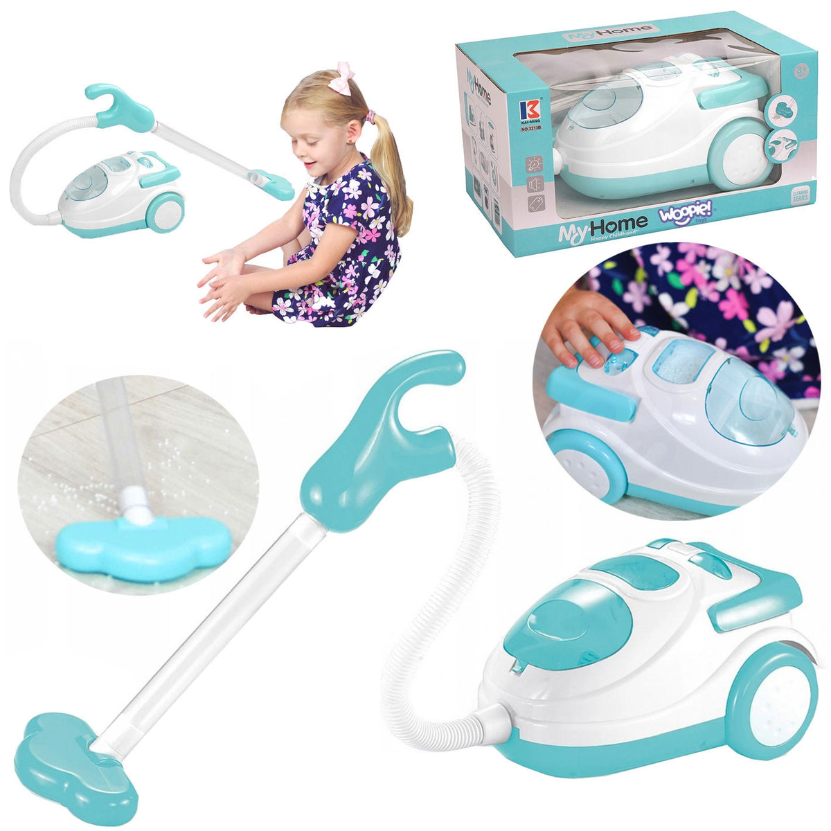 Woopie Interactive Toy Vacuum Cleaner with Suction