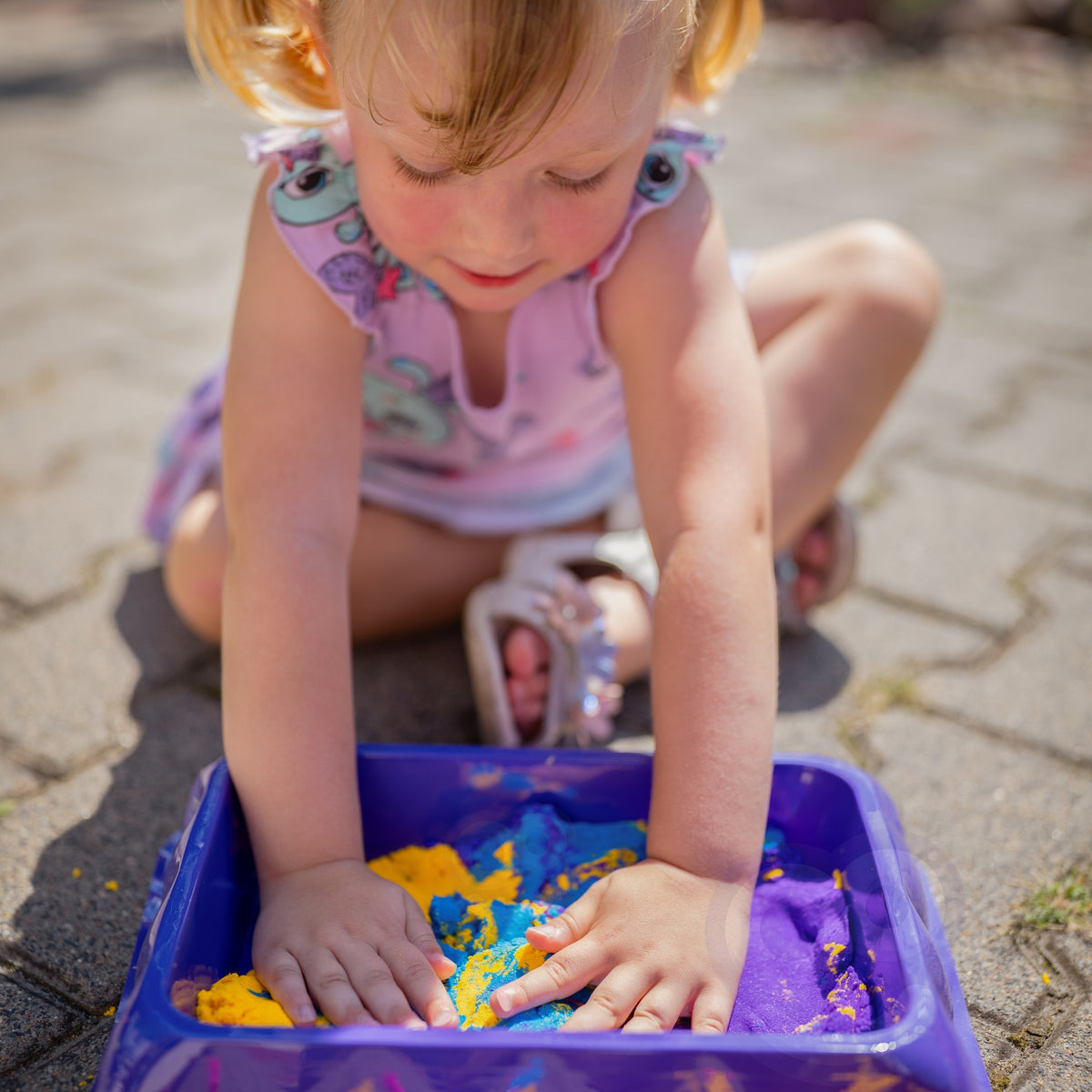 Woopie unicorn kinetic sand – sand in three colours