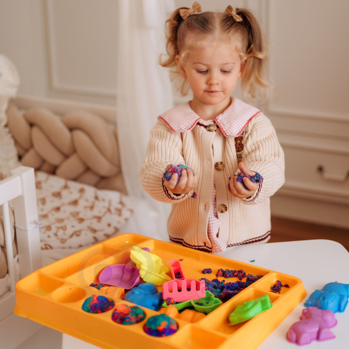 Woopie XL ZOO kinetic sand table – tool compartments
