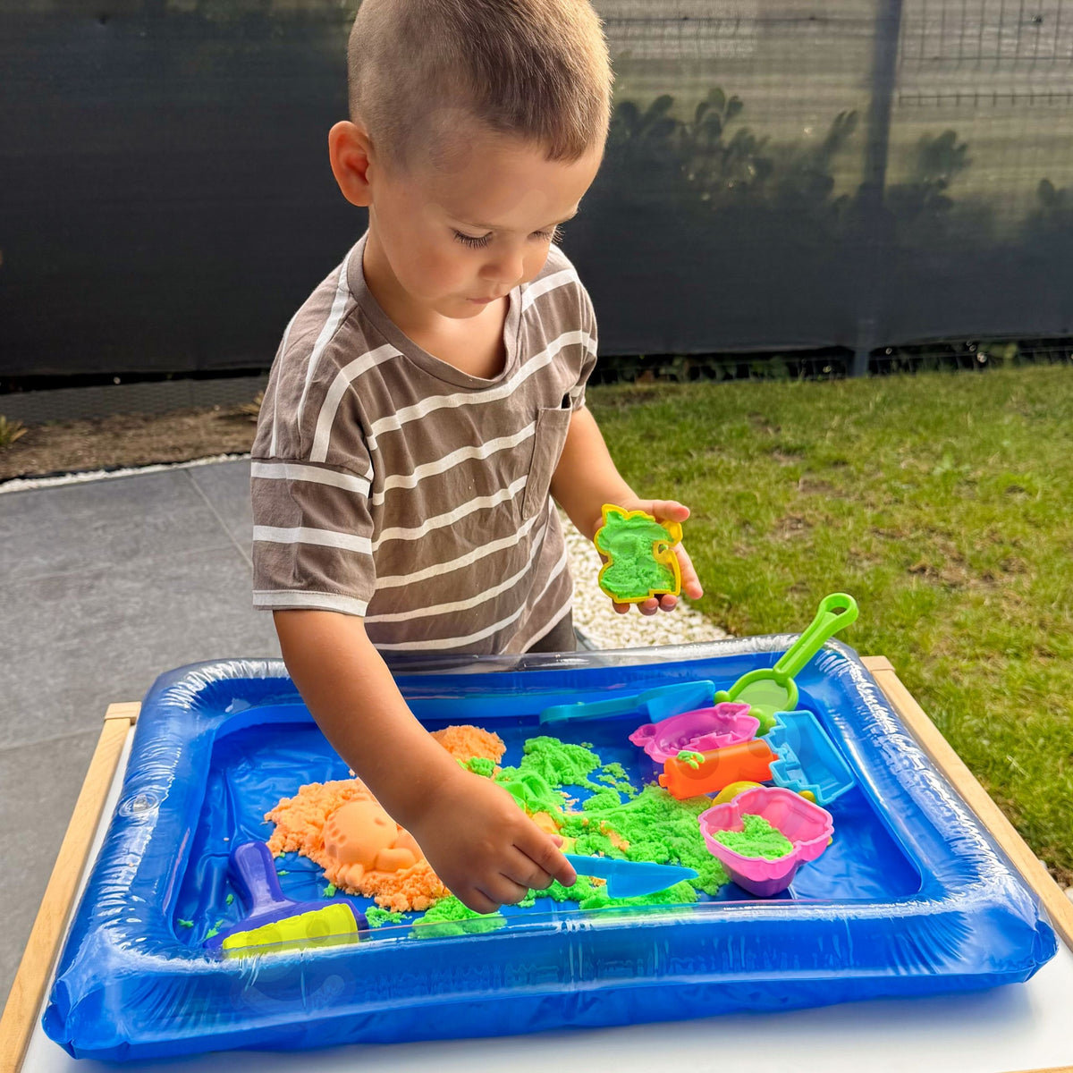 Woopie kinetic sand pool set – roller and rake